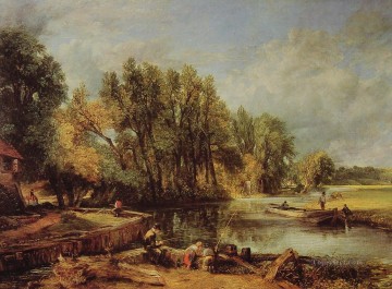 Stratford Mill Paisaje romántico John Constable arroyo Pinturas al óleo